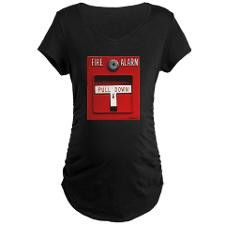 FIRE ALARM Maternity Dark T-Shirt for