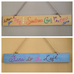 Jimmy Buffett Double-Sided Painted Wooden Sign // Southern Cross/Fins ...
