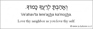 Hebrew For Love English to hebrew: love thy