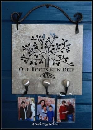 ... tree scroll that combines meaningful quotes with pictures of families