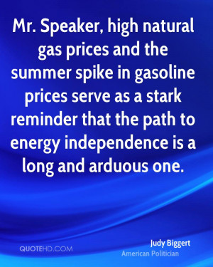 Mr. Speaker, high natural gas prices and the summer spike in gasoline ...