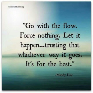 Go with the flow...have faith and trust!! #quotes#inspiration#trust