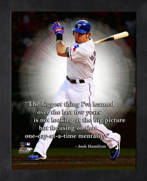 Texas Rangers Josh Hamilton Framed Pro Quote