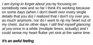 who am i kidding, i am not over you at all.