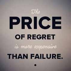 Regret vs failure More
