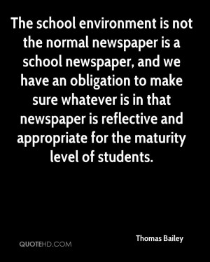 The school environment is not the normal newspaper is a school ...