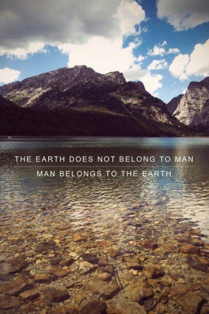 Man Belongs To The Earth