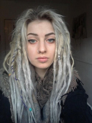 silver/white dreads #dreads: Grey Hair, Fur Coats, Hair Doctrine, Hair ...