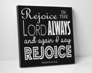 Rejoice in the Lord, Canvas Art - C hristmas Gift ...