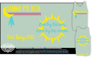 ... bid day tank top for Gamma Phi Beta! Love this design and the quote