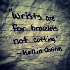 ... bracelets not cutting | Wrists are for bracelets. Not cutting. | Emo