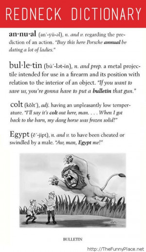 Funny redneck dictionary Funny Picture
