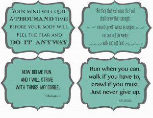 Running Inspiration Printables