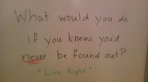 Whiteboard Quote of the Day: What would you do if you knew you'd never ...