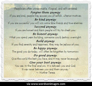 Quotes by mother teresa