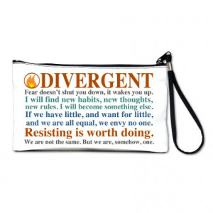 ... Prior Gifts > Beatrice Prior Wallets > Divergent Quotes Clutch Bag