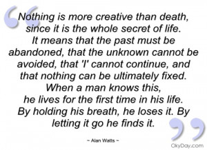 imagem nothing is more creative than death alan watts
