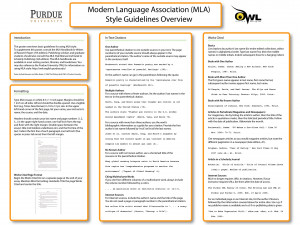 Purdue OWL MLA Classroom Poster (Please note: The poster is best ...