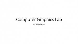 Basics of Computer graphics lab
