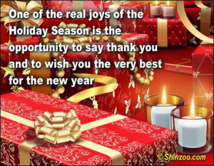 the Holiday Season is the opportunity to say thank you and to wish you ...