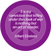 Killing Under Cloak of War Act of Murder--ANTI-WAR QUOTE MAGNET