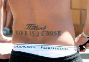 choice is misspelled as choise in this lower back quote tattoo