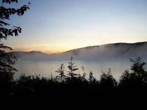 Morning Mist Boya Lake July