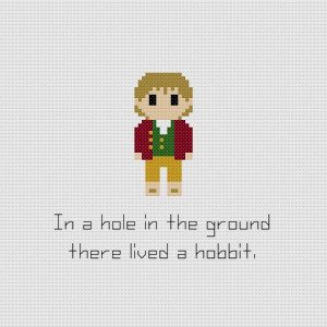 The Hobbit Bilbo Baggins Quote Cross Stitch Pattern