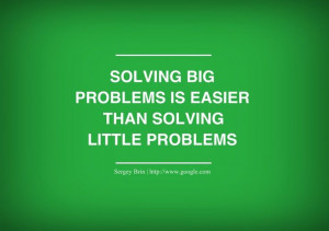 problems is easier than solving little problems and # chitrchatr will ...
