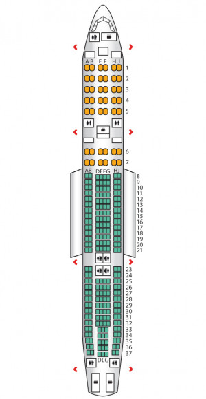 Garuda Airbus A330 300 Seating Chart