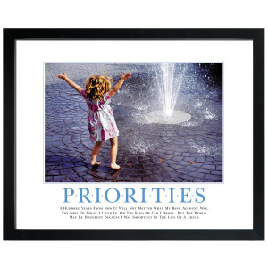 Priorities Girl Motivational Poster