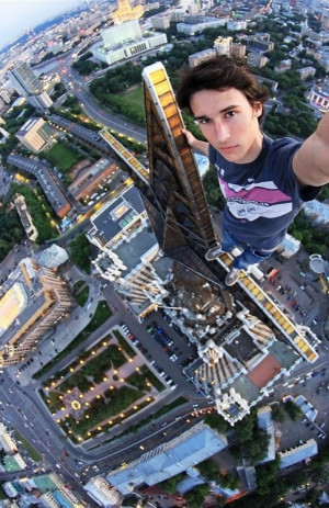 kirill oreshkin takes extreme selfies from moscow s tallest buildings