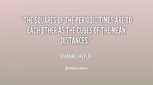 The squares of the periodic times are to each other as the cubes of
