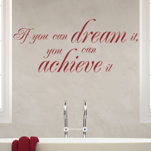 Poster Achieve Your Dreams Quote Included