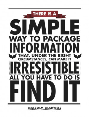 Malcolm Gladwell quote for the office