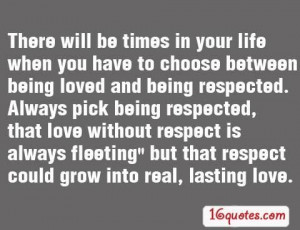 Love without respect quotes