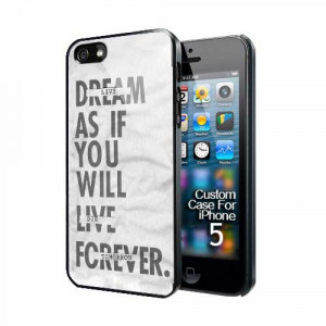 Life Quotes About Dream Typograph Apple Iphone 5 case cover