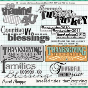 Cindy's Layered Titles - Thanksgiving by Cindy Schneider