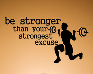 ... your strongest exc use wall words gym decal workout decor gym room