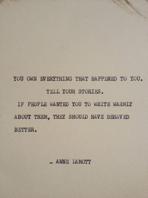 the anne lamott typewriter quote on 5x7 cardstock on etsy $ 5 00