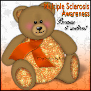 Multiple Sclerosis Awareness Bear by serafina-rose