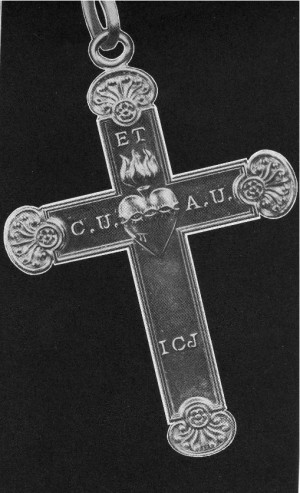 This cross is worn by the Religious of the Sacred Heart.