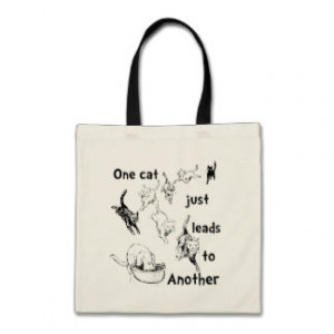 Funny Cat Tote Bag Cute Cat Lover Quote