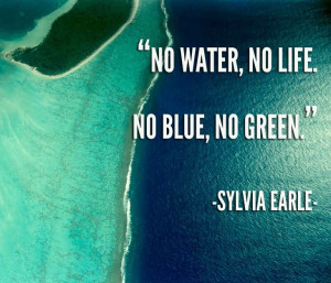 No Water, No Life. No Blue, No Green.