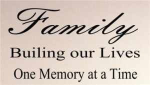 Family Building Our Lives 1 Memory at a Time Quote Sticker Art Wall ...