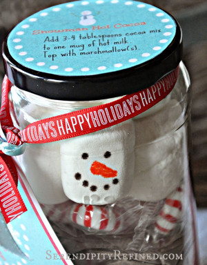 Christmas Mason Jar Hot Cocoa Gift and Printable