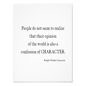 Vintage Emerson Inspirational Character Quote Art Photo
