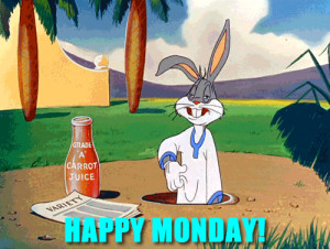 tired monday bugs bunny mondays animated GIF