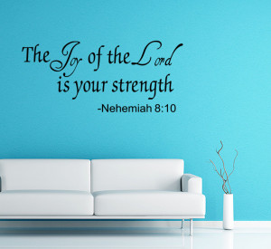 Details about THE JOY OF THE LORD Vinyl Wall quote Decal home Decor ...