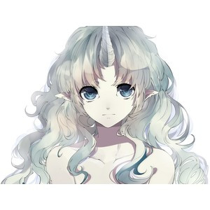 Gold and Silver Eyes Anime Girl with Hair